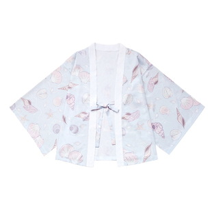 原创萌兔少女薄款古风贝壳羽织外套日系防晒服软妹学生冰淇淋浴衣