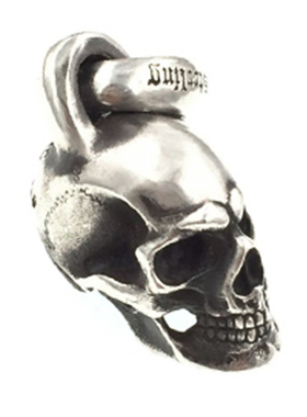 渡鸦专属手工纯银RS骷髅头骨吊坠
