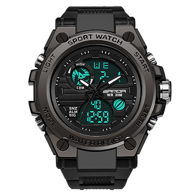 卡西殴电子表闹钟夜光运动青少年