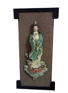 石湾公仔观音壁挂墙上供奉装饰品
