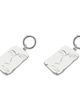 法式小众抽象人脸艺术女韩国耳环