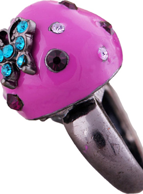 戒指欧美配饰珐琅釉蝴蝶结女士