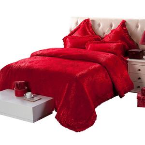 盛宇家纺 婚庆六件套 蕾丝边提花欧式套件我爱久久 六折