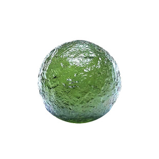 天外来石正品天然捷克玻璃陨石橄榄绿色单珠DIY手链手串散珠原石