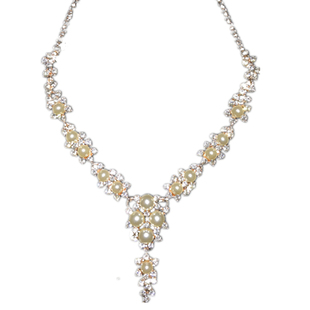 韩国时尚气质珍珠长款项链韩版花朵流苏百搭毛衣链饰品春夏配饰女