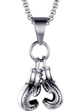 欧美拳击手套项链男士潮男挂件