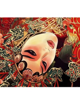 京剧脸谱壁纸川菜馆装饰壁画中国