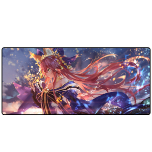 Fate系列Fgo黑贞德樱saber斯卡哈鼠标垫超大锁边动漫键盘垫桌垫子