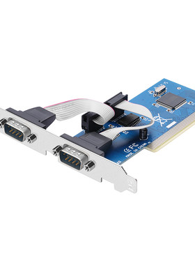 帝特pci转串口卡2口台式电脑主机主板rs232 com卡工业级64位win10