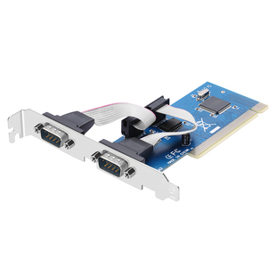 帝特pci转串口卡2口台式电脑主机主板rs232 com卡工业级64位win10