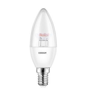 OSRAM欧司朗E14螺口led灯泡水晶灯蜡烛灯3.3W5W5.5W尖泡节能光源