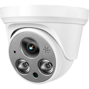 接录像机监控室内有线插网线半球吸顶圆形广角高清夜视ipc摄像头