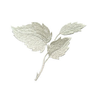 一叶知秋 叶子树叶片刺绣布贴衣服修补洞手帐DIY黑色白色装饰贴花