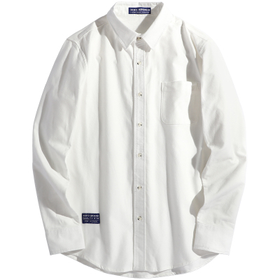 白色衬衫外套痞帅纯棉