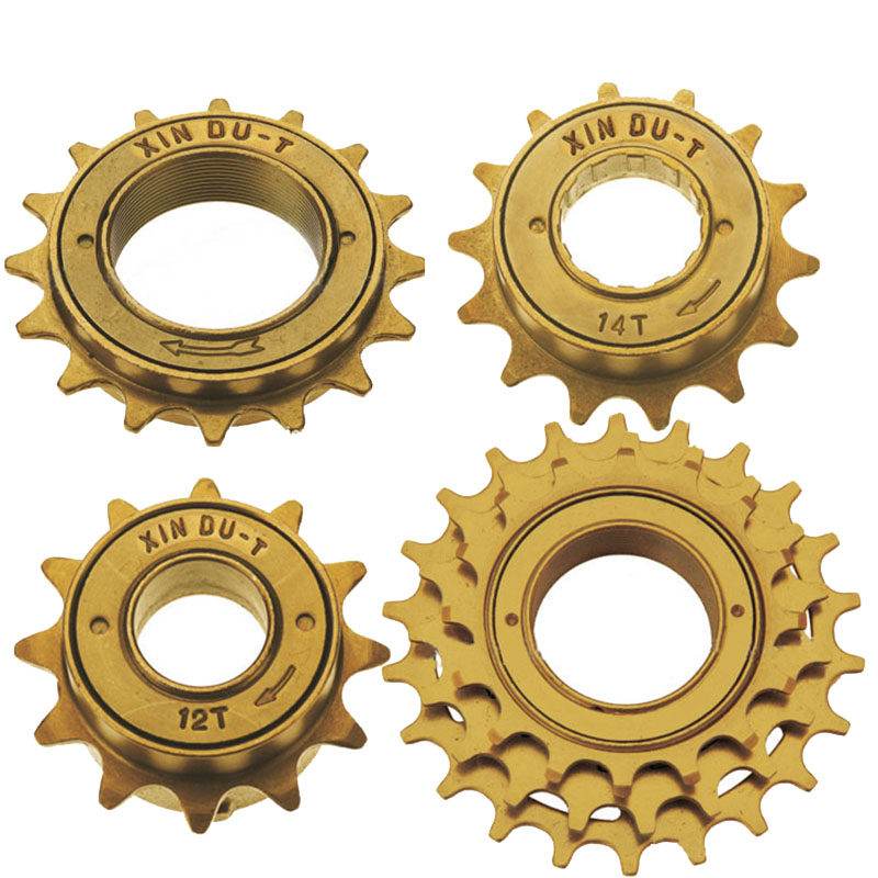 自行车通用单速12齿16齿三速死飞车改装活飞轮折叠电动车普通旋式