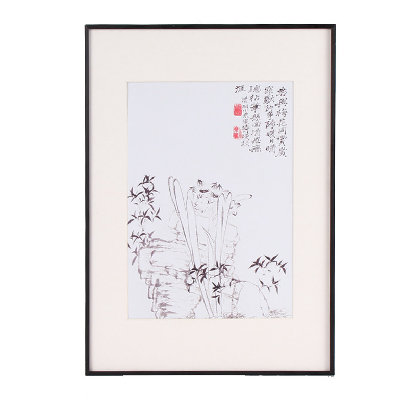 铂赞立体高厚简约窄边铝合金画框边框广告海报框挂墙金属相框定制