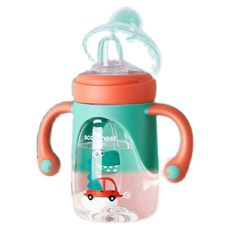 科巢PPSU婴儿童吸管式学饮杯鸭嘴杯喝水杯子直饮带手柄奶瓶大宝宝