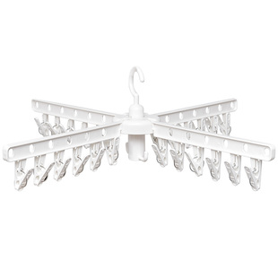 婴儿晾衣架宝宝衣架儿童多夹子晒衣架衣服夹子晾衣夹子可折叠衣架