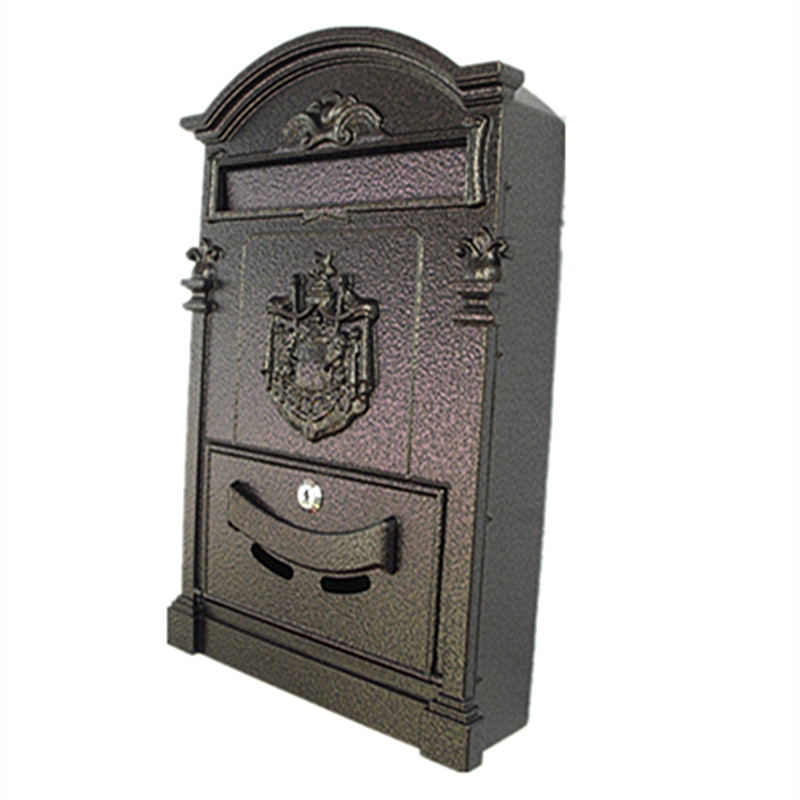 MR.BOX出口经典复古信箱古典欧式邮箱报桶户外报箱集运古铜色大号