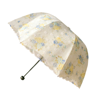 深拱形太阳伞防晒防紫外线宫廷阿波罗公主伞型双层蕾丝黑胶遮阳伞