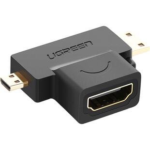 绿联迷你hdmi转接头micro hdmi转换头mini高清转换器插头hdmi母头