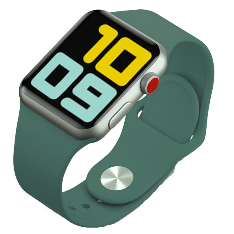 适用苹果手表iwatch9/8/7/6/5/4液态se硅胶表带保护壳1/2/3代applewatch全包钢化膜壳膜配件男女42/44/38/40