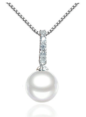 贝母珍珠项链情人节礼物生日吊坠