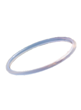 天然a货白冰透明细窄优雅玉髓