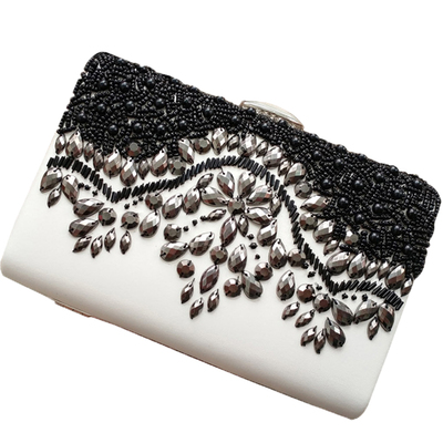 正版串珠精致高档手包女小包手拿珠绣手抓包配旗袍礼服晚宴包斜挎