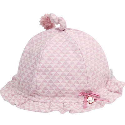 嘟嘟啦秋季0-3个月小孩渔夫帽