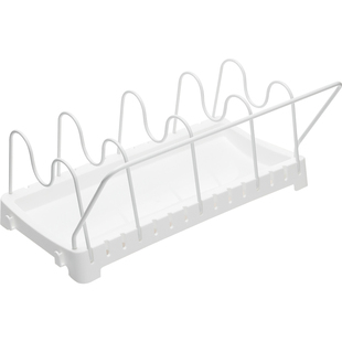 日本进口厨房锅具收纳置物架用品抹布锅盖架子菜板锅子沥水收纳架