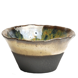 【文新窑】荷叶口杯 功夫茶杯粗陶茶盏 陶瓷品茗杯日式茶具普洱杯