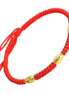 手链本命年24k编织镀金情侣女