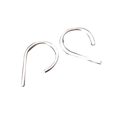 几何弯钩纯银欧美风耳钉