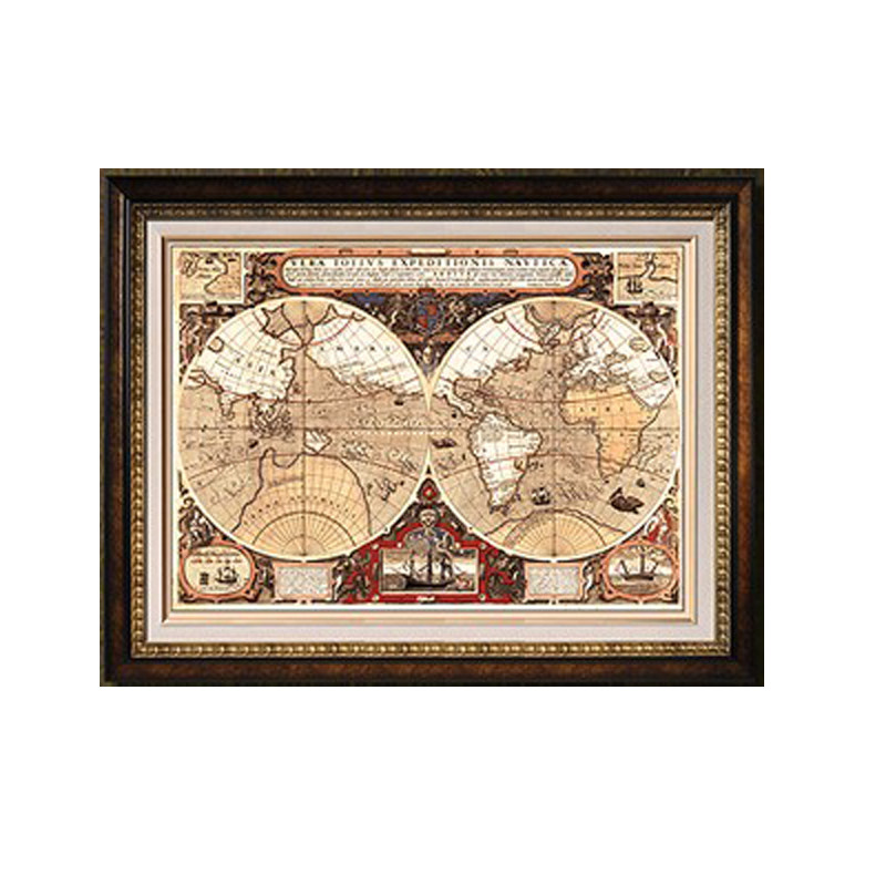 翡冷翠新货玫瑰金属版画 美式客厅挂画玄关装饰画三联 三款可选