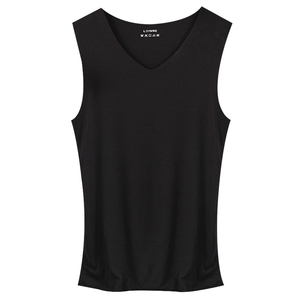 男士背心内穿紧身收腹修身型夏季冰丝无痕青年潮运动健身打底汗衫