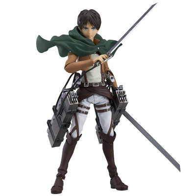 figma 213 进击的巨人三笠 艾伦 利威尔兵长 可动手办 可换脸模型