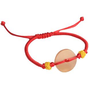 节日礼物鱼惊石吊坠青鱼石婴儿宝宝平安扣手链鱼惊骨儿童项链红绳