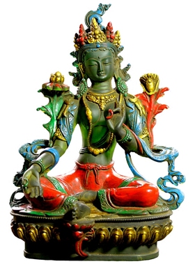 汉风琉璃仿古做旧寺院白度母