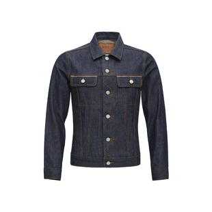 秋季原牛赤耳丹宁男士夹克休闲修身重磅工装男牛仔衣服外套潮牌
