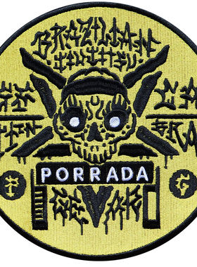 porrada巴西柔术道服刺绣布贴补丁贴降妖伏魔bjj jiu jitsu patch