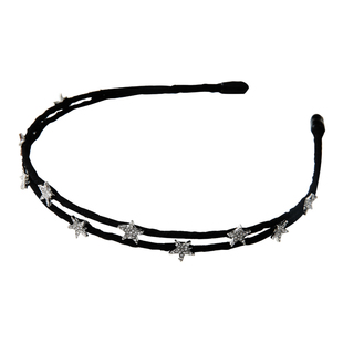 韩国黑色细边星星发箍森系超仙发卡网红洗脸发带女头箍头饰发捆