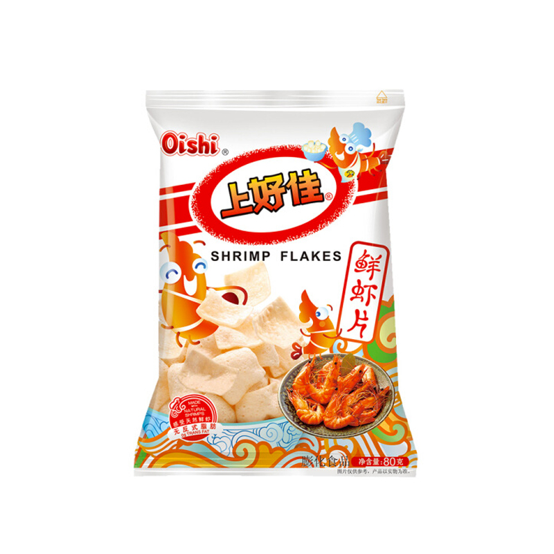 上好佳鲜80g*12袋休闲小吃虾片