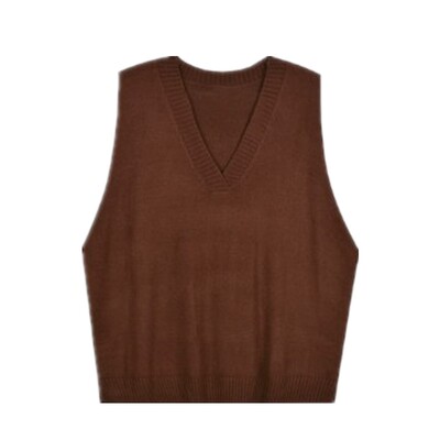 v领开叉背心马甲女早秋韩版百搭