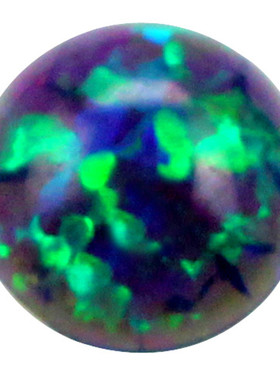 圆形平底彩色宝石欧泊戒面