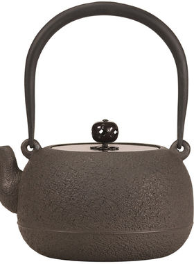 日本落口丸形菊池手造煮水铁茶壶