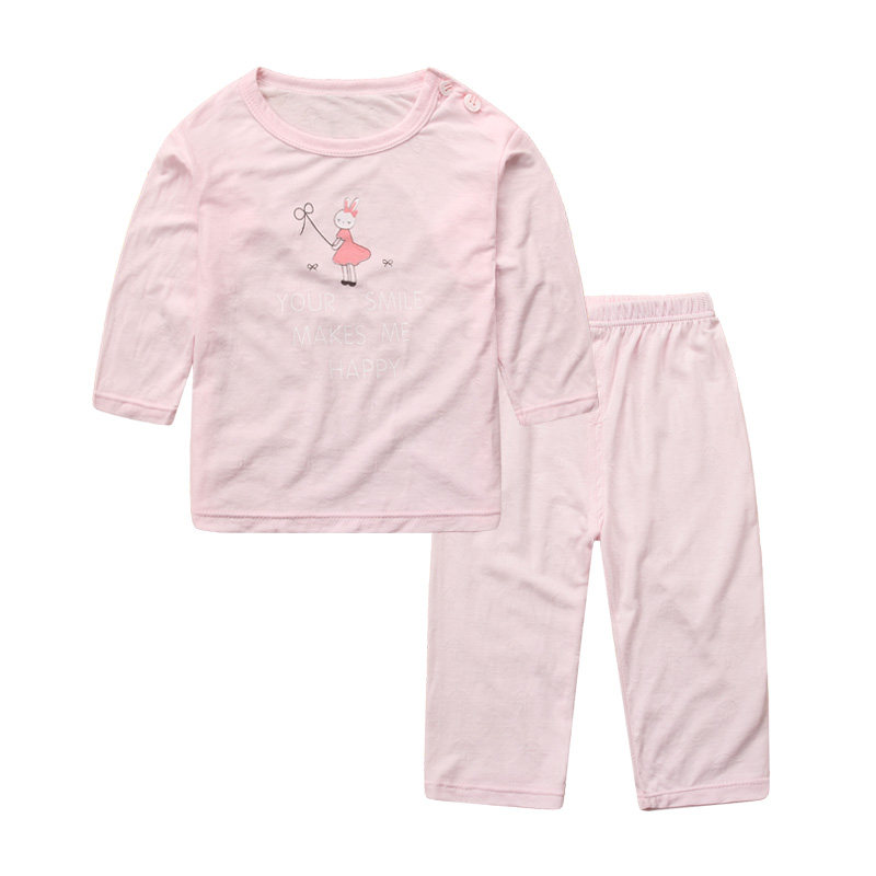 婴儿幼儿纯棉内衣宝宝睡衣秋衣套装儿童薄款空调衣服男童女童夏装
