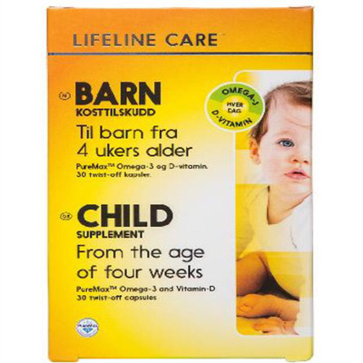挪威直邮小鱼DHA鱼油Lifeline care婴儿鱼油 维生素D宝宝鱼油