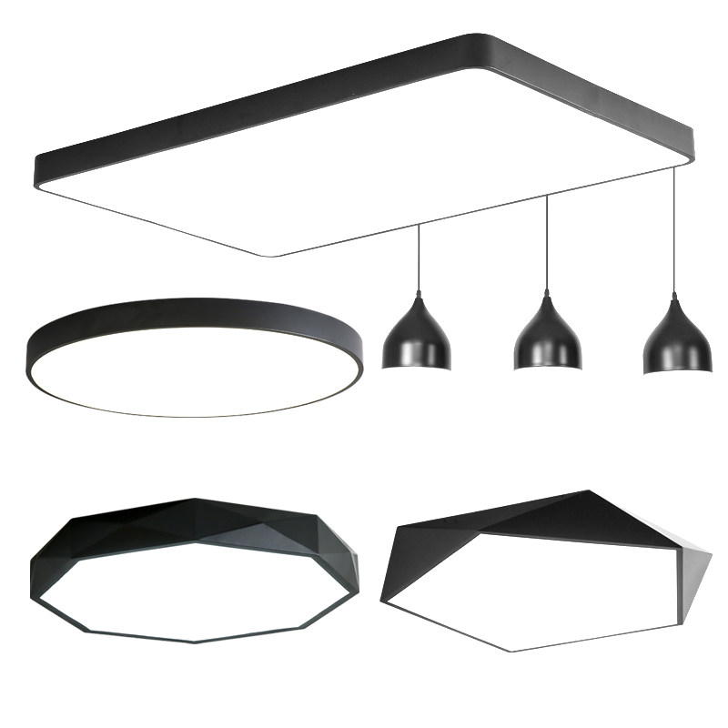 现代简约灯具套餐组合三室两厅一厅北欧吸顶灯超薄led客厅卧室灯_虎窝淘