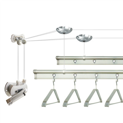 升降晾衣架知心双杆挂衣架铝手摇